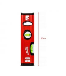 Milwaukee Уровень Slim Box, 20см, 2 капсулы, алюминиевый корпус