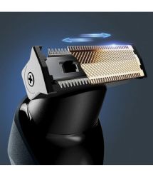 Rowenta Триммер Forever Sharp Ultimate для бороды и усов, акум., насадок-10, 120 мин. работы, дисплей, сталь, синий