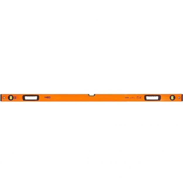 Neo Tools Уровень S 400 алюминиевый, 150 см, 3 капсулы, 2 отверстия для рук