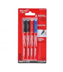 Milwaukee Маркер InkZAll набор 4шт, синий/красный/черный 2шт