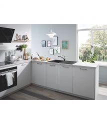 Grohe Мойка кухонная K400, гранит, прямоуголь., с крылом, 860x500x205мм, чаша - 1, врезная, черный гранит