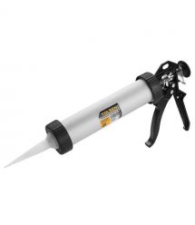 Tolsen Пистолет для герметика Профи, 375мл, корпус алюминиевый, рабочая часть 375мм, алюминиевая рукоятка