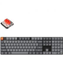 Keychron Клавиатура механическая K5 Max 104Key, Gateron MX 2.0 Red, WL/BT/USB-A, QMK, White Led, черный
