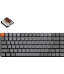 Keychron Клавиатура механическая K3 Max 84Key, Gateron MX 2.0 Brown, WL/BT/USB-A, QMK, Hot-swap, RGB, черный