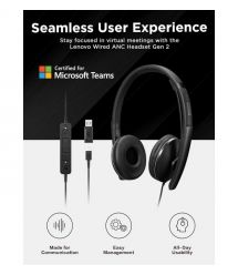 Lenovo Гарнитура Wired ANC Headset Gen 2 (Teams)