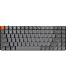Keychron Клавиатура механическая K3 Max 84Key, Gateron MX 2.0 Red, WL/BT/USB-A, QMK, EN/UKR, White Led, черный