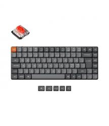 Keychron Клавиатура механическая K3 Max 84Key, Gateron MX 2.0 Red, WL/BT/USB-A, QMK, Hot-swap, EN/UKR, RGB, черный