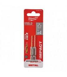 Milwaukee Сверло по металлу RedHEX HSS-G TiN, 2х17х59.5мм, 2шт