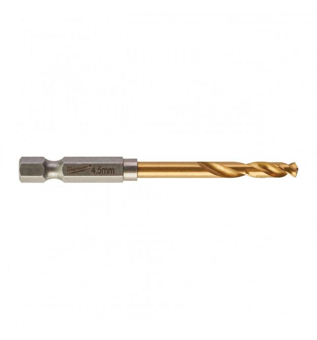 Milwaukee Сверло по металлу RedHEX HSS-G TiN, 4.5х29х76мм