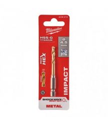 Milwaukee Сверло по металлу RedHEX HSS-G TiN, 4.5х29х76мм