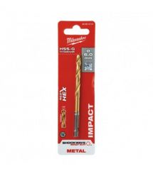 Milwaukee Сверло по металлу RedHEX HSS-G TiN, 6х63х105мм