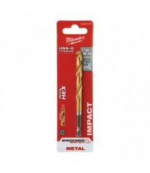 Milwaukee Сверло по металлу RedHEX HSS-G TiN, 8х70х111мм