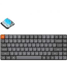 Keychron Клавиатура механическая K3 Max 84Key, Gateron MX 2.0 Blue, WL/BT/USB-A, QMK, Hot-swap, EN/UKR, RGB, черный