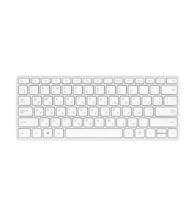 Microsoft Клавиатура ножничная Designer Compact 79key, BT, EN/UK/RU, белый