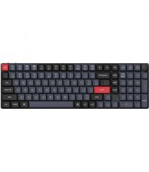 Keychron Клавиатура механическая K17 PRO 100Key, Gateron MX 2.0 Red, WL/BT/USB-A, QMK, Hot-swap, RGB, белый в центре