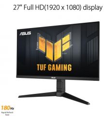 ASUS Монитор 27" TUF Gaming VG279QL3A 2xHDMI, DP, MM, IPS, 180Hz, 1ms, sRGB 125%, AdaptiveSync, Pivot, HDR400