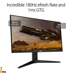 ASUS Монитор 27" TUF Gaming VG279QL3A 2xHDMI, DP, MM, IPS, 180Hz, 1ms, sRGB 125%, AdaptiveSync, Pivot, HDR400