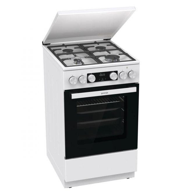 Gorenje Плита комби, 70л, 50x60см, IconLed, чугун, с крышкой, белый