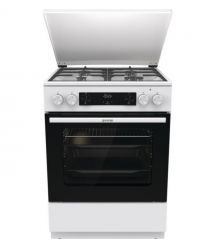 Gorenje Плита комби, 71л, 60x60см, дисплей, IconLed, чугун, белый