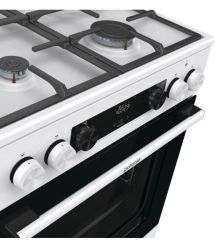 Gorenje Плита комби, 71л, 60x60см, дисплей, IconLed, чугун, белый