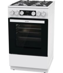 Gorenje Плита газовая, 67л, 50x60см, дисплей, IconLed, чугун, белый