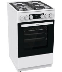 Gorenje Плита газовая, 67л, 50x60см, дисплей, IconLed, чугун, белый