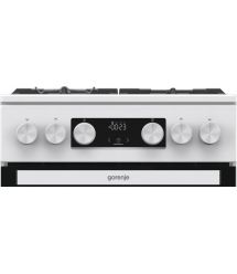 Gorenje Плита газовая, 67л, 50x60см, дисплей, IconLed, чугун, белый