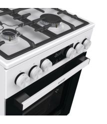 Gorenje Плита газовая, 67л, 50x60см, дисплей, IconLed, чугун, белый