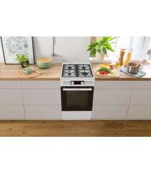 Gorenje Плита газовая, 67л, 50x60см, дисплей, IconLed, чугун, белый
