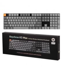 Keychron Клавиатура механическая K5 Max 104Key, Gateron MX 2.0 Brown, WL/BT/USB-A, QMK, White Led, черный