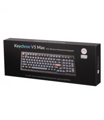 Keychron Клавиатура механическая Keychron V5 Max 100Key, Gateron Jupiter Banana, Knob, WL/BT/USB-A, Hot-Sw