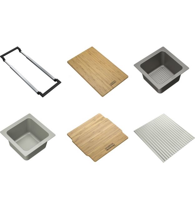 Franke Набор аксессуаров All In 4, мини-колландер, емкость для хранения, 2 доски, держатель, коврик-сушилка