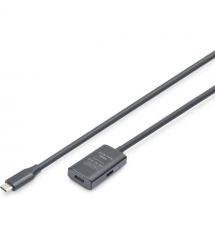 Digitus Удлинитель USB 3.2 Gen1 Active Cable 5G, C/M-C/F, 10м, черный