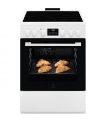 Electrolux Плита электрическая стеклокерамическая, 58л, 60x60см, конвекция, пар, белый