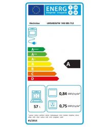Electrolux Плита электрическая стеклокерамическая, 57л, 50x60см, дисплей, конвекция, противень для барбекю, белый