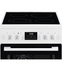 Electrolux Плита электрическая стеклокерамическая, 57л, 50x60см, дисплей, конвекция, белый