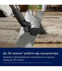 Electrolux Пылесос беспроводный, влажная уборка, конт пыль -0.5л, автон. раб. до 50мин, вес-2.49кг, НЕРА12, 5 насадок, синий