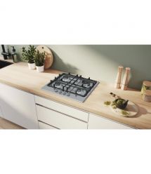 Bosch Варочная поверхность газовая, 60см, чугун, WOK, нерж