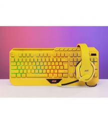 2E Gaming Клавиатура мембранная KG315 110key, USB-A, EN/UA, RGB, жёлтый