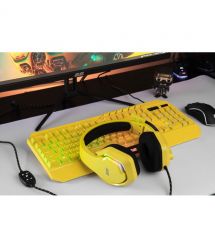 2E Gaming Клавиатура мембранная KG315 110key, USB-A, EN/UA, RGB, жёлтый