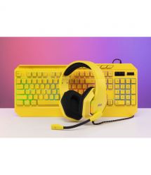2E Gaming Клавиатура мембранная KG315 110key, USB-A, EN/UA, RGB, жёлтый