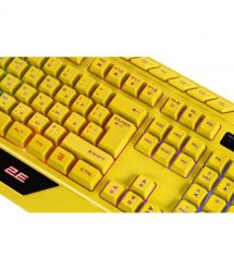 2E Gaming Клавиатура мембранная KG315 110key, USB-A, EN/UA, RGB, жёлтый