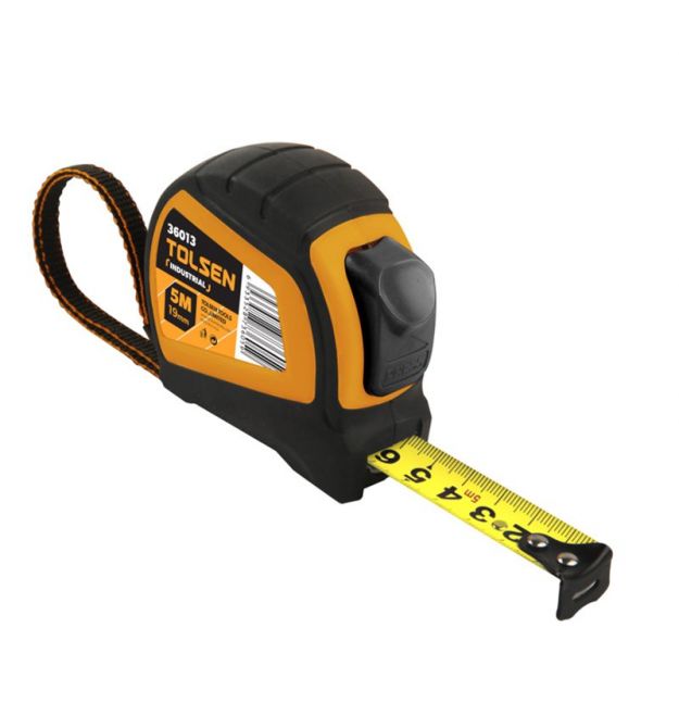 Tolsen Рулетка Профи, 5мх25мм, автоматическая блокировка сматывания ленты