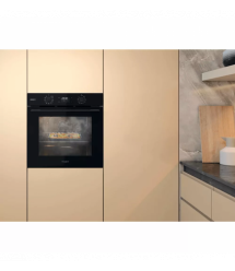 Whirlpool Духовой шкаф электрический, 71л, A+, дисплей, конвекция, телескопические направляющие, пар, черный