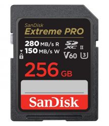 SanDisk Карта памяти SD 256GB C10 UHS-II U3 R280/W150MB/s Extreme Pro V60