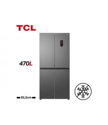 TCL Холодильник SBS, 185х84х68, холод.отд.-301л, мороз.отд.-169л, 4 дв., A++, NF, нерж