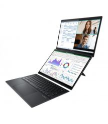 ASUS Ноутбук Zenbook Duo UX8406CA-QL048W 14" FHD OLED, Intel Ultra 9 285H, 32GB, F2TB, UMA, Win11, Серый