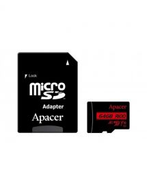 Apacer Карта памяти microSD 64GB C10 UHS-I R100MB/s + SD