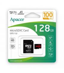 Apacer Карта памяти microSD 128GB C10 UHS-I R100MB/s + SD