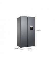 TCL Холодильник SBS, 177х92х63см, 2 дв., Х- 322л, М- 181л, A++, NF, диспенсер, нерж